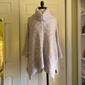 Loft poncho turtle neck sweater